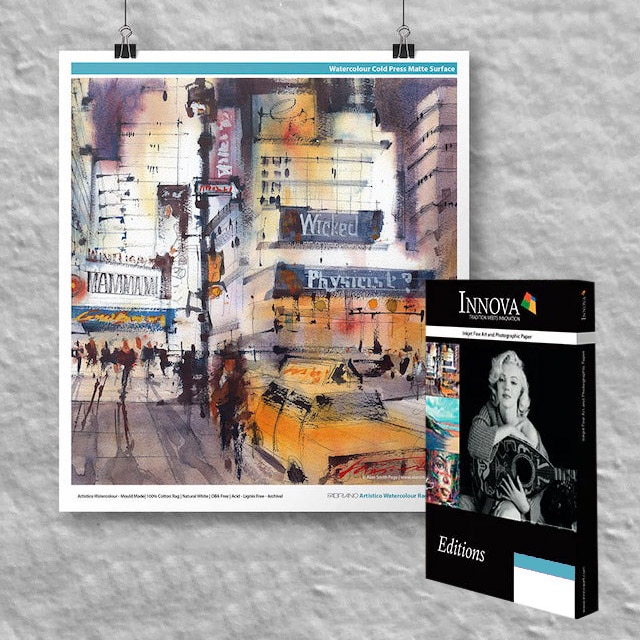 Innova Art(イノーバアート) ファブリアーノアルティスティコウォーターカラーラグ 310gsm A4 5枚(トライアルパック)